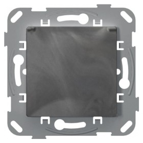 Механізм Schuko розетки Plank Electrotechnic Classic/Nordic (PLK0550731) IP44 з кришкою (базальт)