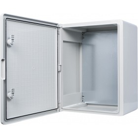Ударостійкий корпус з АБС-пластику Аско-Укрем UBox 400x500x180мм (непрозорі дверцята)