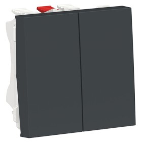 Двоклавішний перемикач Schneider Electric NU321354 (схема 6) 10А 2М (антрацит)