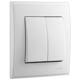Двойной выключатель Lezard «Lesya» 705-0202-101 (белый)
