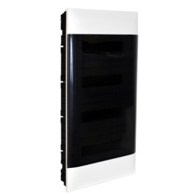 Встроенный пластиковый щиток Legrand Practibox S на 48 модулей (дымчатые двери)