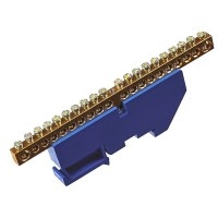 Изолированная шина TNSy «N» ШЛИ6х9-18 на DIN-рейку синяя (TNSy5500187)