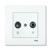 Розетка прохідна TV-SAT 11 дБ, біла, Karre