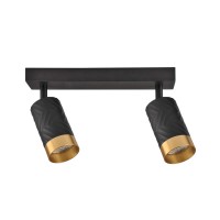 Світильник поворотний, спот Goldlux 323545 Arras GU10 2x10W IP20 Чорний