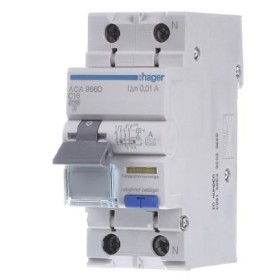 Диференційний автомат Hager ACA966D C 16A 1P+N 6кА 10мА A