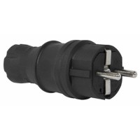 Каучуковая прямая вилка E.Next e.plug.rubber.028.16 с заземлением 16А (s9100023)