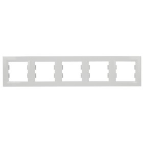 Рамка 5-местная горизонтальная белая Asfora, EPH5800521