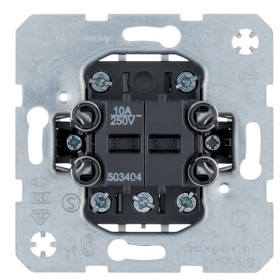 Кнопка двухклавишная групповая (механизм), 4 замык. контакты, общая входная клемма 10АХ/250В Berker