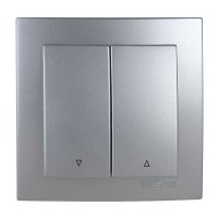 Вимикач Nilson Touran срібло жалюзі 2кл ( 24131011 )