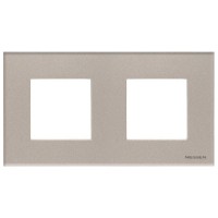 Двомісна рамка ABB Zenit N2272 CH скло (шампань)