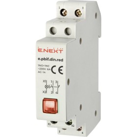 Кнопка з індикатором E.Next e.pbif.din.red на DIN-рейку червона (i0790005)