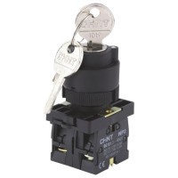 Переключатель Chint NP2-EG25 1NO+1NC 2 положения с ключом IP40 (574106)