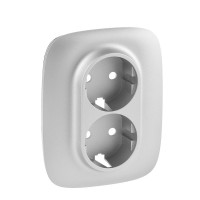 Панель подвійної розетки із з/к Legrand Valena Allure алюміній