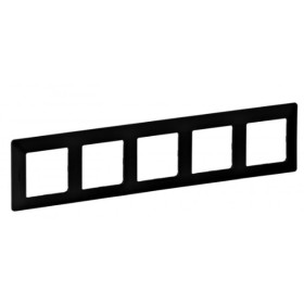 Рамка пятиместная Legrand Valena Life черная матовая