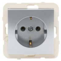 Розетка одинарна Logus 21131 TAL 2P+Z Шуко 16А 250В (алюміній)