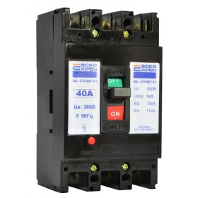Силовий автоматичний вимикач Аско-Укрем ВА-2004N/63 3р 40А (A0010040063)