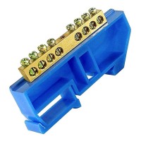 Изолированная шина TNSy «N» ШЛИ8х12-8 на DIN-рейку синяя (TNSy5500192)