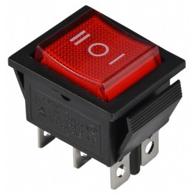 Переключатель Аско-Укрем KCD2-203N R/B (I-0-II) с подсветкой красный (A0140040107)