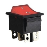 Перемикач TNSy KCD2-202N R/B з підсвічуванням червоний (TNSy5500775)