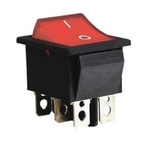 Переключатель TNSy KCD2-202N R/B с подсветкой красный (TNSy5500775)