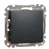 Перехресний перемикач Schneider Electric Sedna Design & Elements з підсвіткою чорний SDD114107L