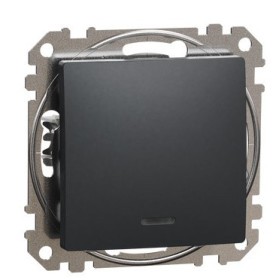 Перехресний перемикач Schneider Electric Sedna Design & Elements з підсвіткою чорний SDD114107L
