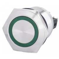 Кнопка Аско-Укрем TYJ 22-271 1NO+1NC 24В з підсвічуванням зелена (A0140010141)