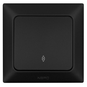 Прохідний вимикач 1-клавішний NE-AD ARAS 93-124-05 чорний