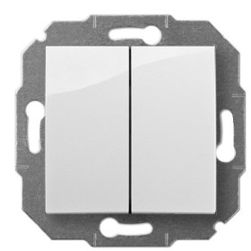 Двоклавішний вимикач Elektro-Plast Carla 1711-10 (білий)