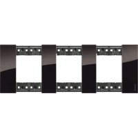 Рамка немецкого стандарта на 3 поста (2+2+2 модуля) Bticino Living Now KA4802M3DG цвета ночи