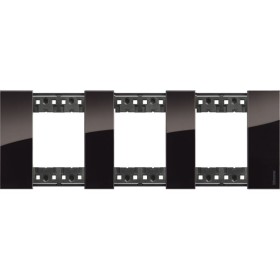 Рамка немецкого стандарта на 3 поста (2+2+2 модуля) Bticino Living Now KA4802M3DG цвета ночи