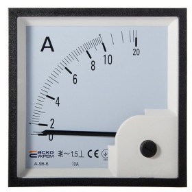 Амперметр прямого включения Аско-Укрем 10А АС 96х96мм (А-96-6) (A0190010090)