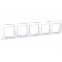Рамка 5-місна, Unica Colors, біла Schneider Electric