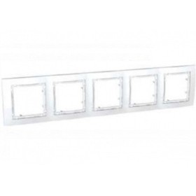Рамка 5-местная, Unica Colors, белая Schneider Electric