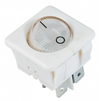 Перемикач Аско-Укрем KCD2-10-201 WH/WH (0-I) круглий білий (A0140040125)