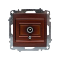 Розетка ELBI ZENA Woodline красное дерево TV без рамки ( 609-012900-273 )