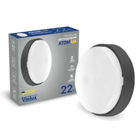 Светильник LED Violux ДББ ATOM UA антрацит 22W 5000K IP44 картон ( 253373 )