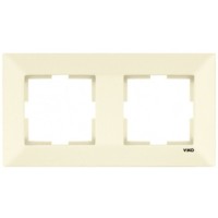 Рамка подвійна горизонтальна Meridian, кремовий