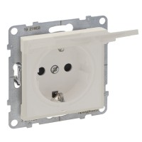 Розетка 2К+З 16А/250В з захисними шторками та кришкою Legrand SUNO (слонова кістка) 721227