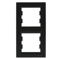 Рамка подвійна вертикальна антрацит Asfora, EPH5810271