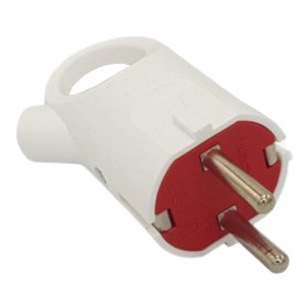 Вилка з кольцом Neomax з заземленням біла (NX1006)