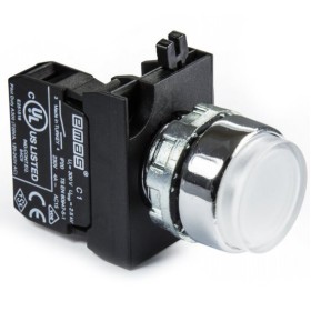 Выступающая нажимная кнопка EMAS CM100HB (1НО) белая