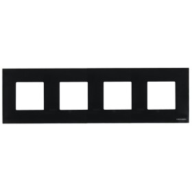 Чотиримісна рамка ABB Zenit N2274 CN скло (чорне)