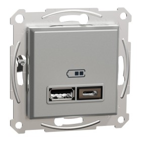USB розетка Schneider Electric Asfora EPH2700361 USB/Type-C 2,4А алюміній