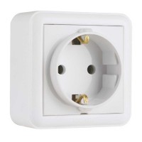 Розетка Nilson Unique белая 1-я с заземлением ( 28111017 )