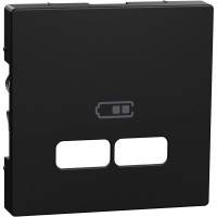 Накладка USB розетки Schneider Electric Merten System M MEG4367-0403 (чорна матова)