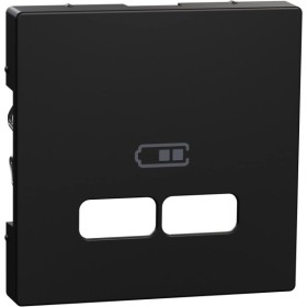 Накладка USB розетки Schneider Electric Merten System M MEG4367-0403 (черная матовая)