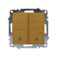 Выключатель ELBI ZENA Woodline клен 2кл проходной без рамки ( 609-012700-211 )