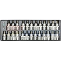 Набор головок со вставкой Whirlpower AN-SK53 (23299) 1/2" Hex Torx Spline (25шт в ложементе)