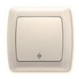 Вимикач 1-клавішний прохідний кремовий VIKO Carmen